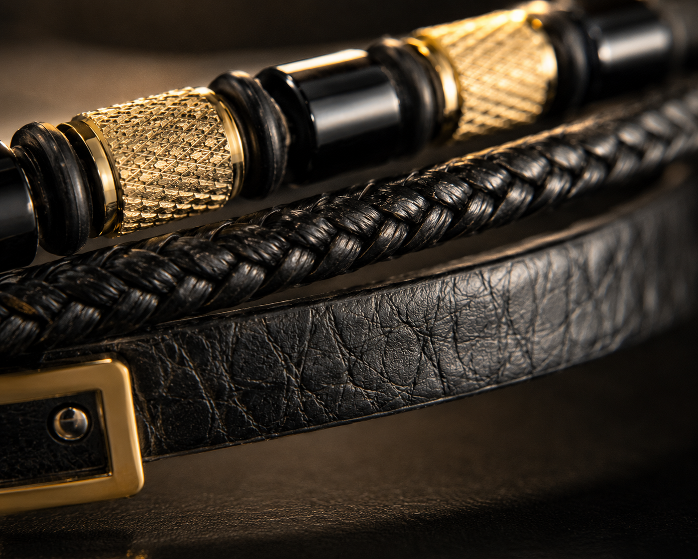 Cartier Inspired Genuine Leather Bracelet