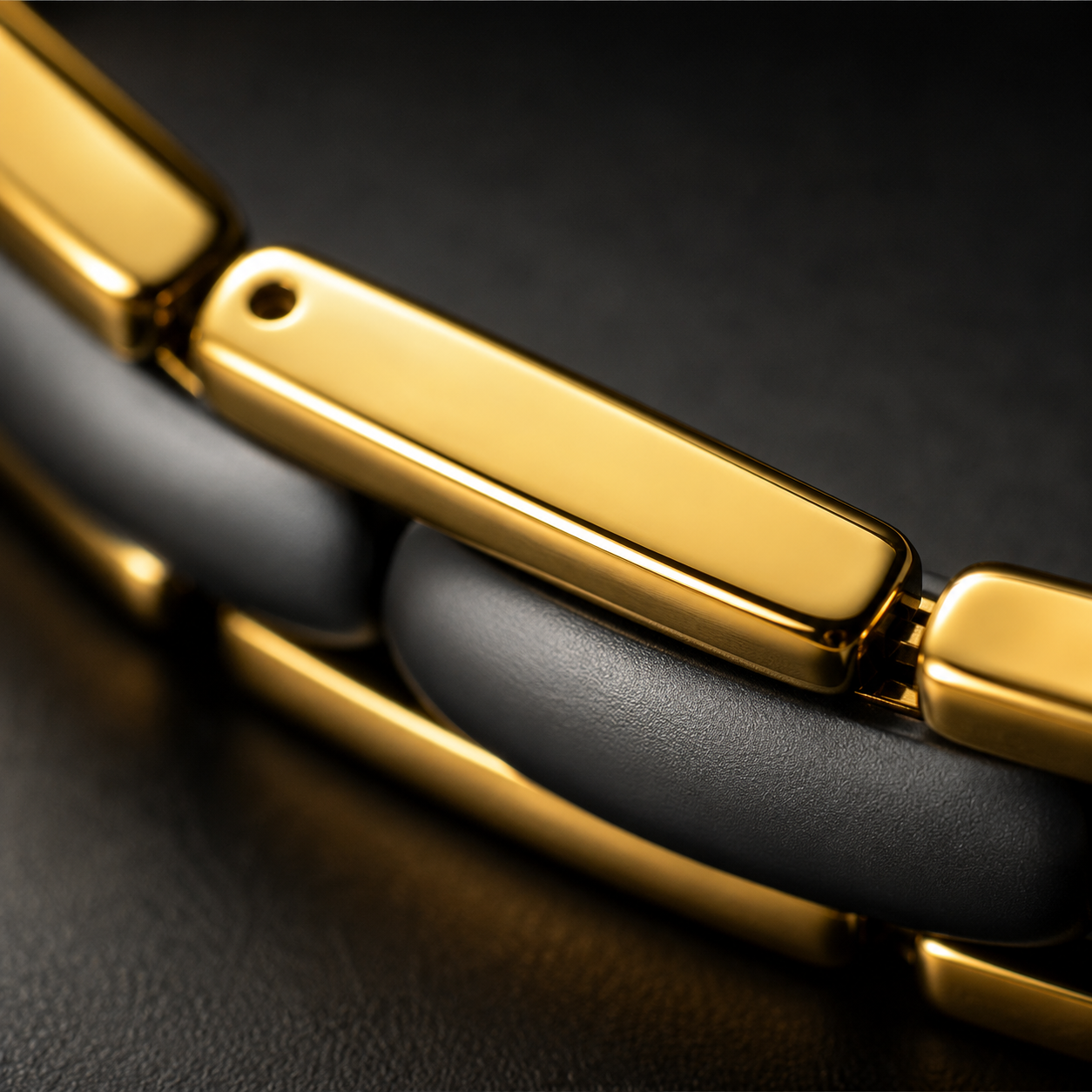 Luxury 18K Gold Plated Stainless Steel Men's Bracelet