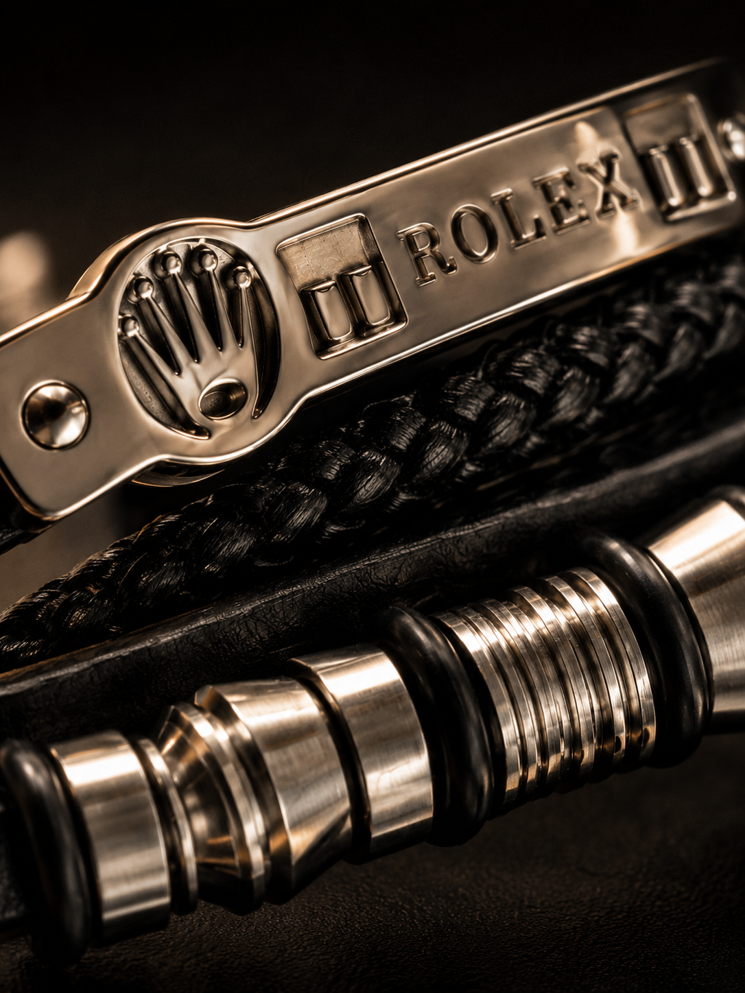 Luxury Stainless Steel Bracelet – Blue & Gold Premium Men's Bracelet